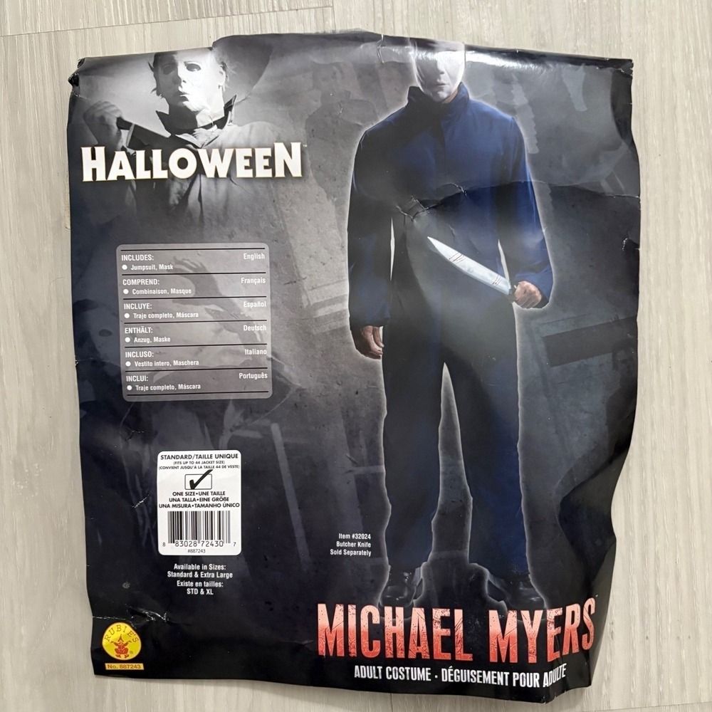 Michael Myers Halloween Costume Men Adult Standard Jumpsuit and Mask One Size